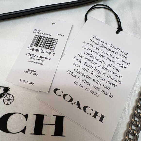 Coach Waverly Bag in Loved Leather (Black) - Picture 9 of 9